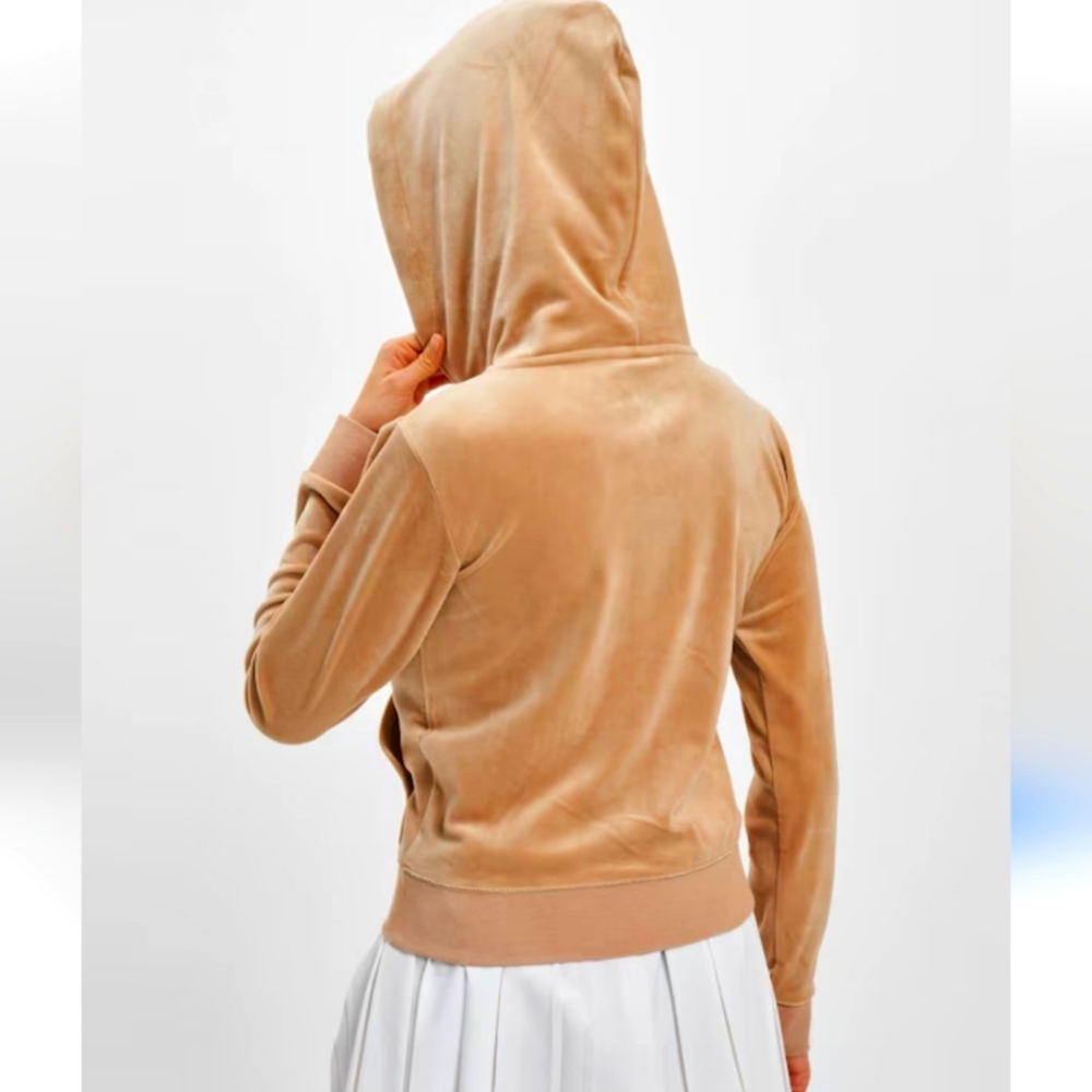 Tan Velour Hoodie